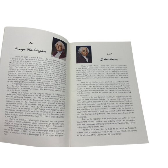 The Gallery Of American Presidents Booklet By D.L. Wallace 1980s Vintage - Picture 3 of 7